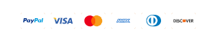 Accepted payment methods: PayPal, Visa, Mastercard, American Express, Discover, and Diners Club